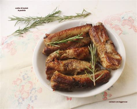 Costolette di maiale in padella con verdure