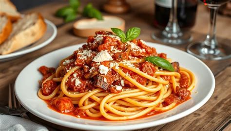Un piatto fumante di bucatini all'amatriciana