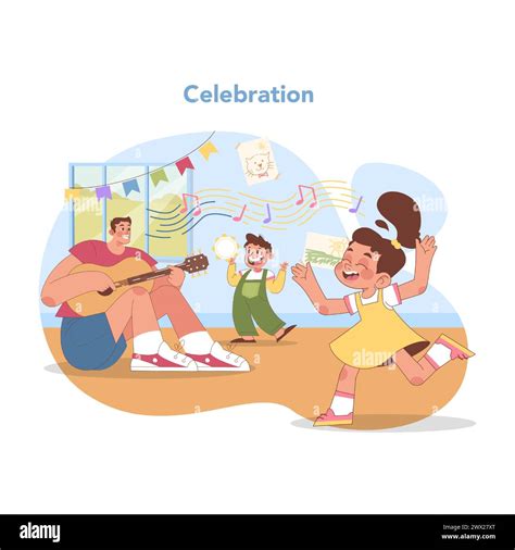Illustrazione di una danza di gioia in un contesto di festa religiosa