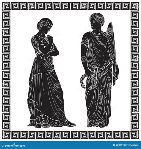 Illustrazione di antichi Greci che utilizzano asparagi per corone nuziali