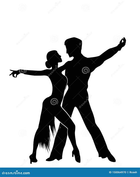 Illustrazione stilizzata di ballerini di salsa