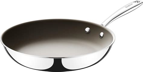Padella antiaderente con un rivestimento lucido e uniforme.