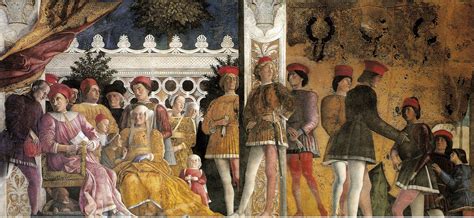 dipinto rinascimentale di artisti alla corte dei Gonzaga