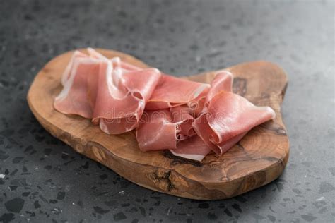 A selection of Italian prosciutto slices
