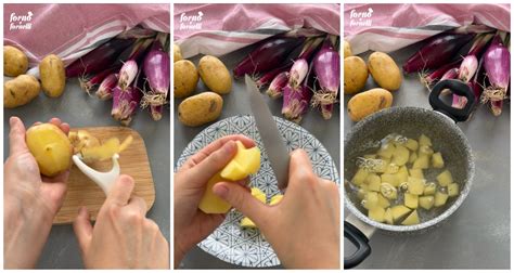 Patate che cuociono in pentola
