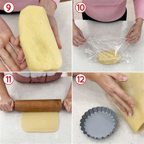 Stesura della pasta frolla con mattarello