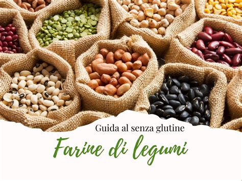 Sacchetti di farine di legumi in un supermercato