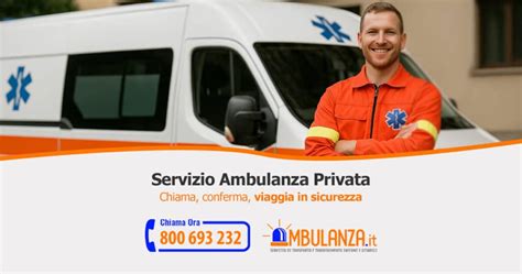 Ambulanza privata in servizio