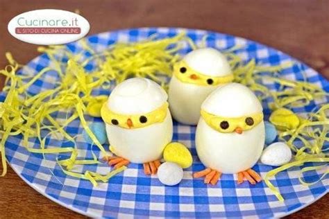 uova sode decorate come pulcini
