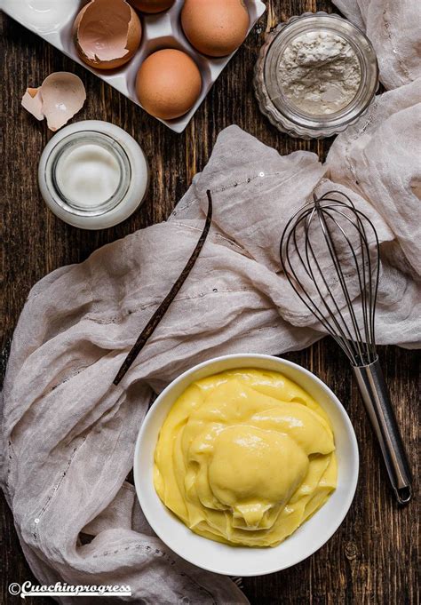 Immagine di una crema pasticcera liscia e vellutata