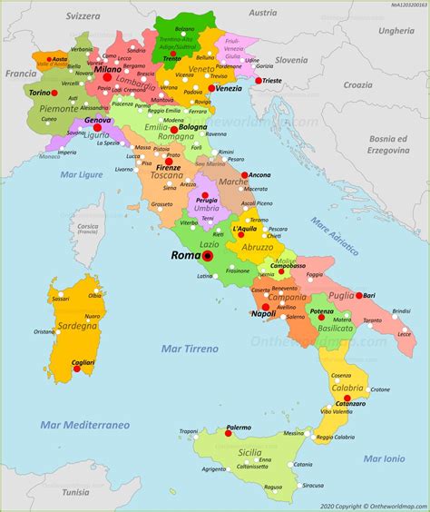 Mappa dell'Italia con evidenziate le città con maggior consumo di sushi