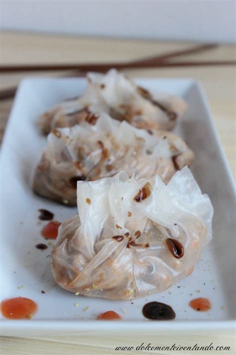 ravioli di carta di riso in padella