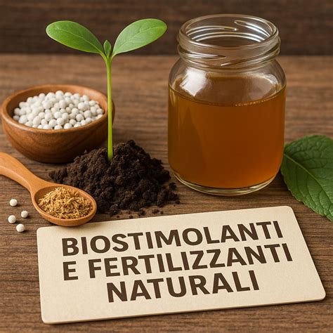 Infografica che confronta i benefici dei biostimolanti naturali rispetto ai fertilizzanti convenzionali