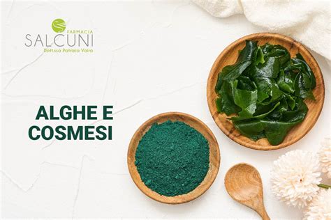 Immagine di una varietà di piante e alghe utilizzate nell'industria cosmetica