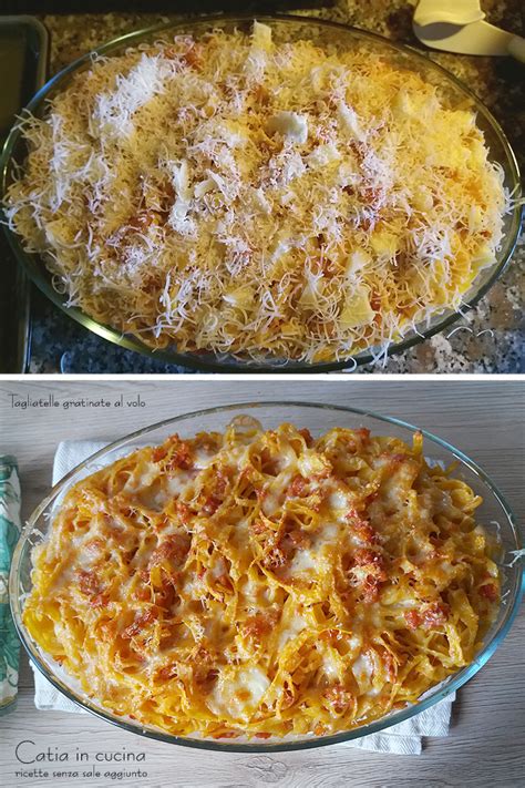 Pirofila di tagliatelle gratinate