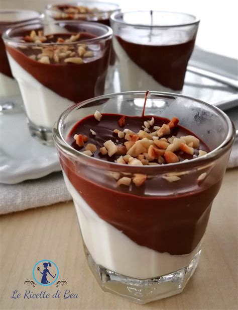 Bicchierini di panna cotta alla Nutella in frigorifero
