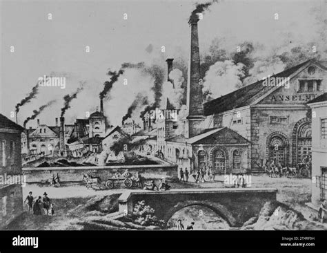 Illustrazione storica di Londra con fumo denso dai camini