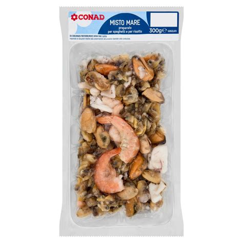 Misto mare surgelato in un supermercato