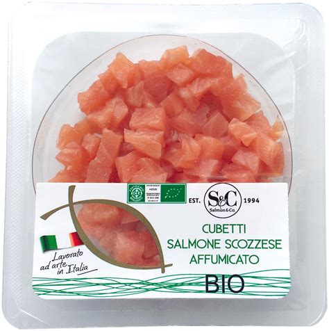 Salmone affumicato a cubetti