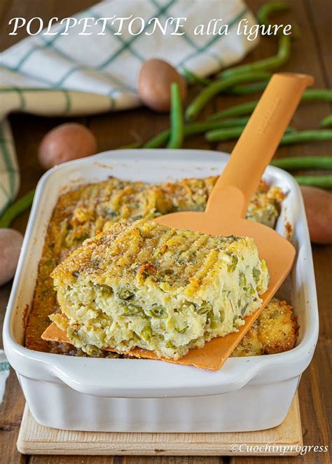 Ingredienti freschi per polpettone di patate e fagiolini