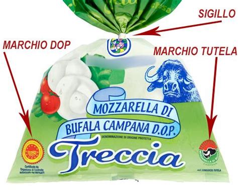 Sigillo di garanzia DOP su confezione di Mozzarella di Bufala