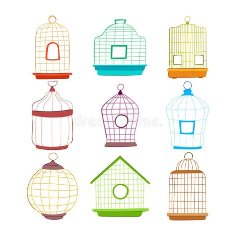 Illustrazione stilizzata di gabbie vuote