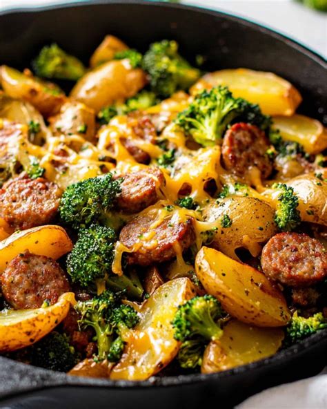 Broccoli and sausage dish