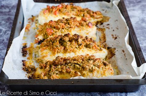 filetti di merluzzo gratinato su teglia