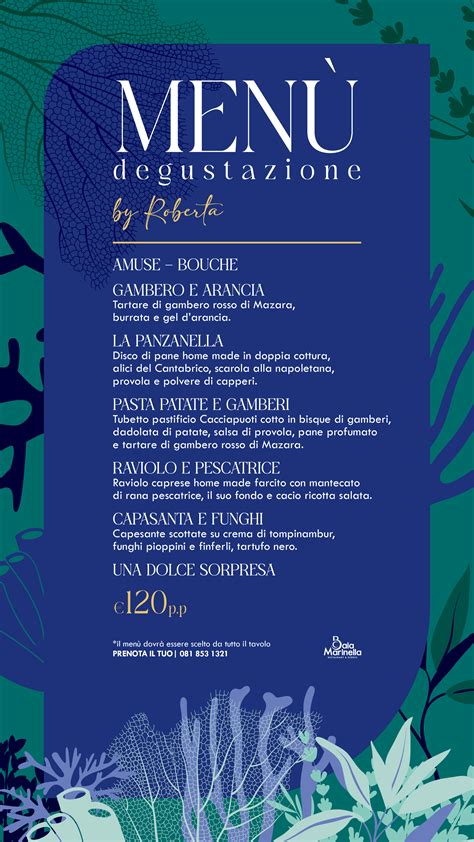 Menu di pesce fresco