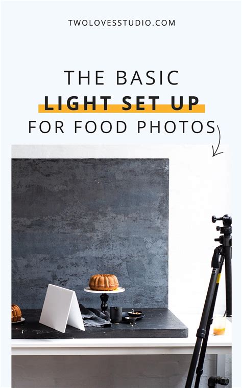Food photography setup with natural light