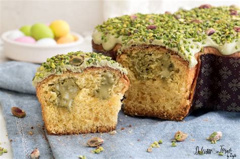Colomba pasquale con glassa al pistacchio e granella