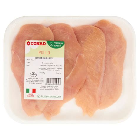 Fette di petto di pollo pronte per la cottura
