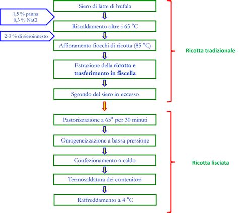 Processo di produzione della ricotta