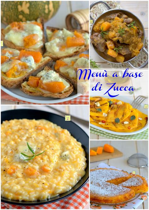 Diverse preparazioni a base di zucca