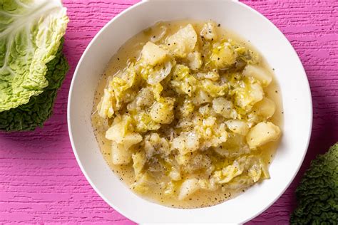 Verza e patate dolci con filetto di merluzzo