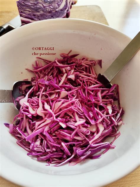 Fette sottili di cavolo rosso fritto e peperoncini fritti