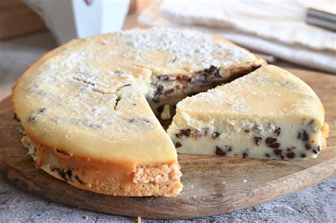 Torta ricotta e caffè in una fetta
