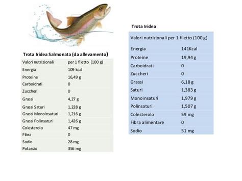 infografica valori nutrizionali pesce