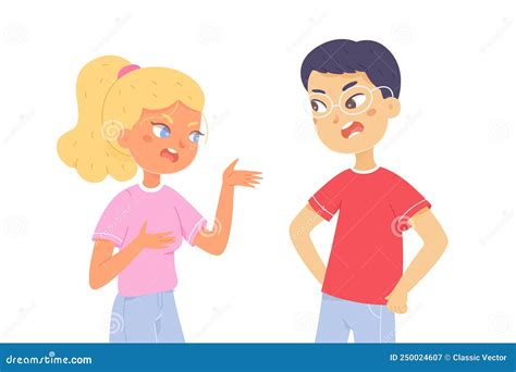 Illustrazione di giovani che litigano