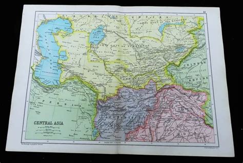 Antica mappa dell'Asia Centrale