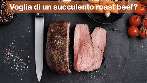 Un succulento pezzo di roast beef appena sfornato