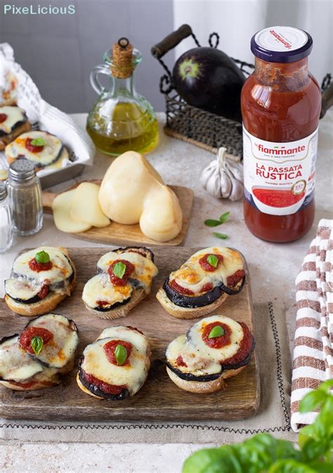 bruschette di melanzane grigliate con menta