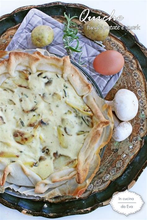 Quiche di patate e funghi pronta da servire