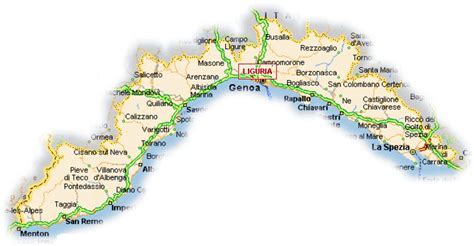 Mappa della Liguria con evidenziate le aree agricole