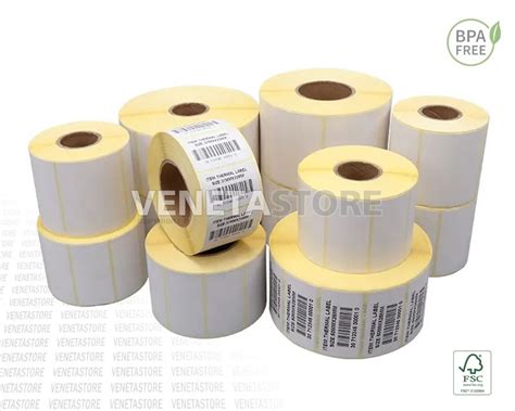 Rotoli di etichette adesive di vari materiali