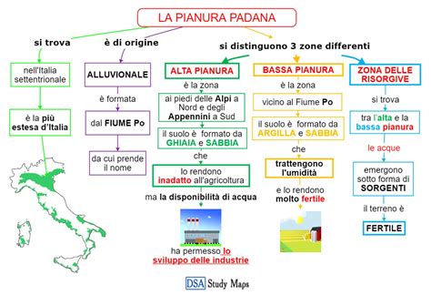 Mappa della Pianura Padana