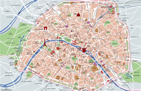 Mappa del primo arrondissement di Parigi con evidenziata la rue Saint-Honoré