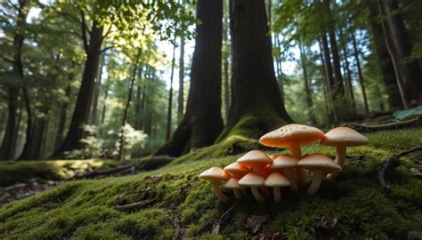 Foresta croata con funghi