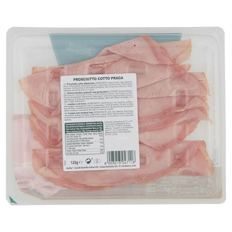 Ingredienti su un'etichetta di prosciutto cotto