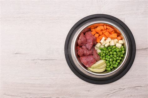 Ciotola di cibo per cani con verdure